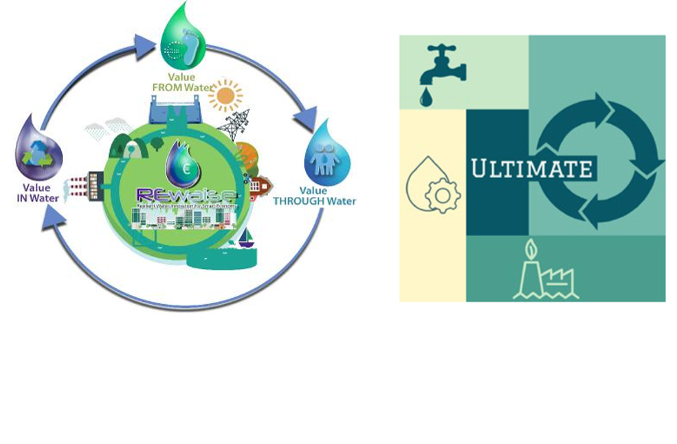 Logos de los proyectos H2020 REWAISE y ULTIMATE, respectivamente.